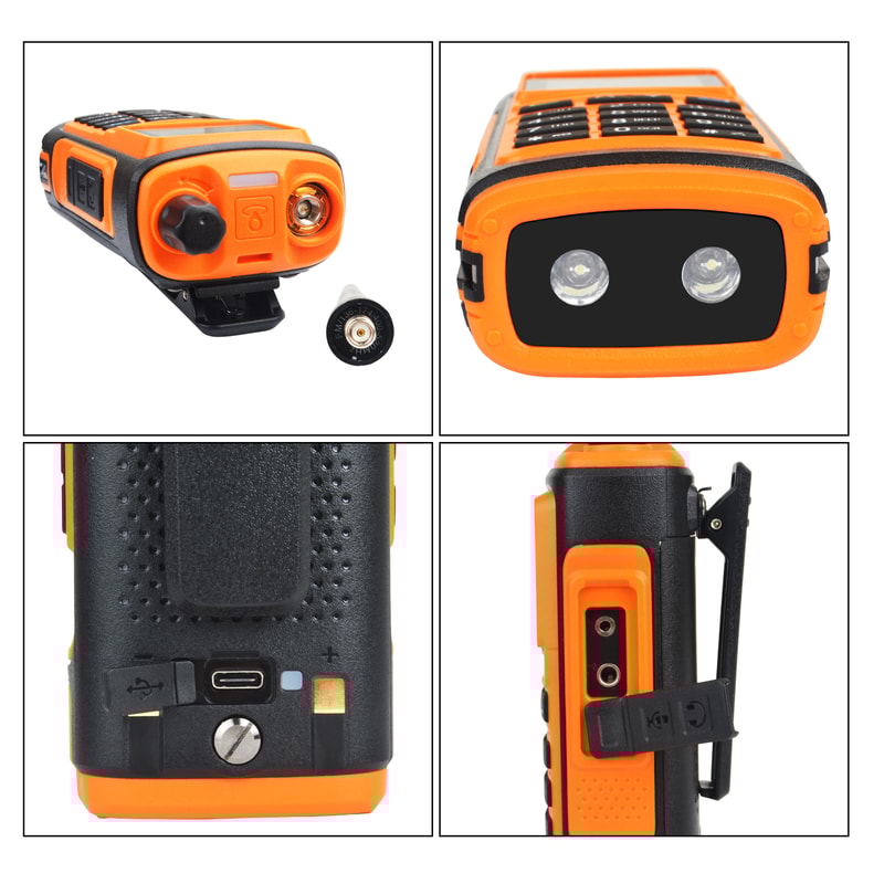 GPS Walkie Talkie Five-Band Receive, Tri-Band Transmit FM Air Band Two Way Radio for Survival, Travel, Aviation, Outdoor