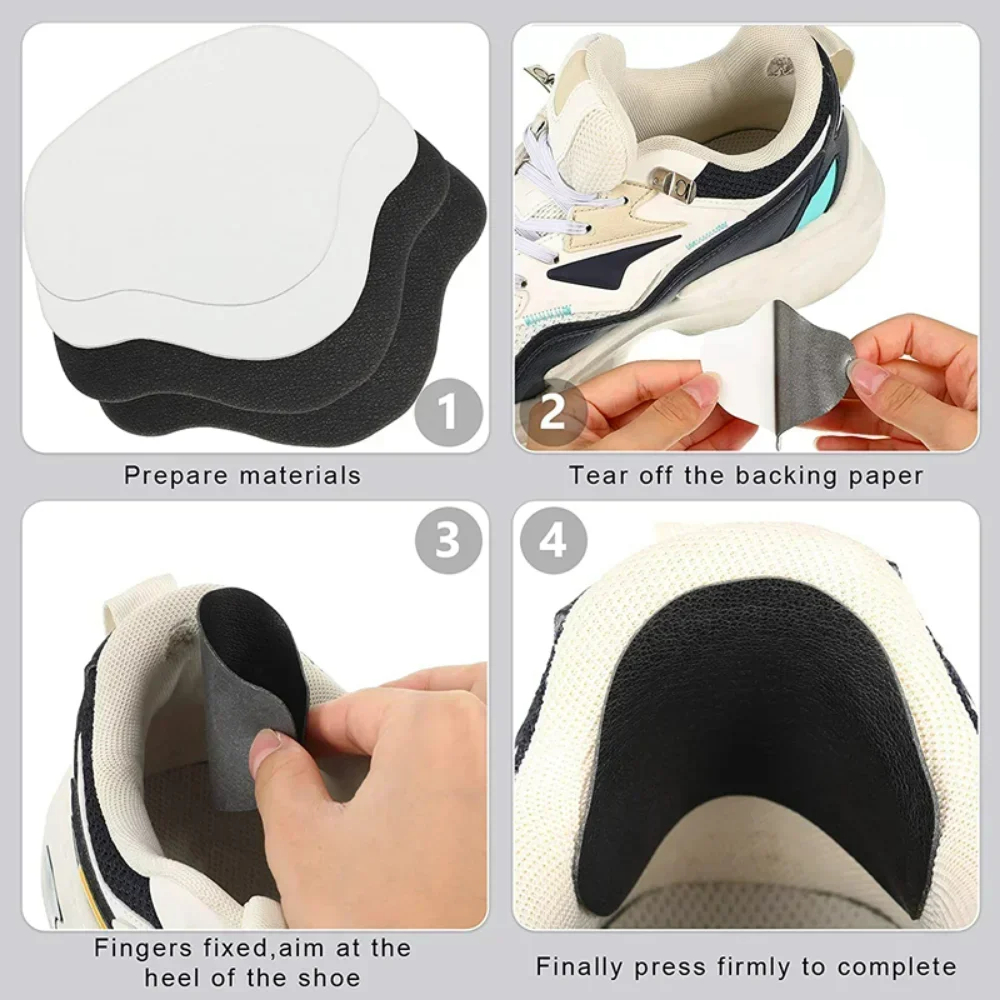Suede Heel Protector Repair Stickers for Sports Shoes, Self-Adhesive Anti-Wear Pads & Insoles Insert for Hole Repair