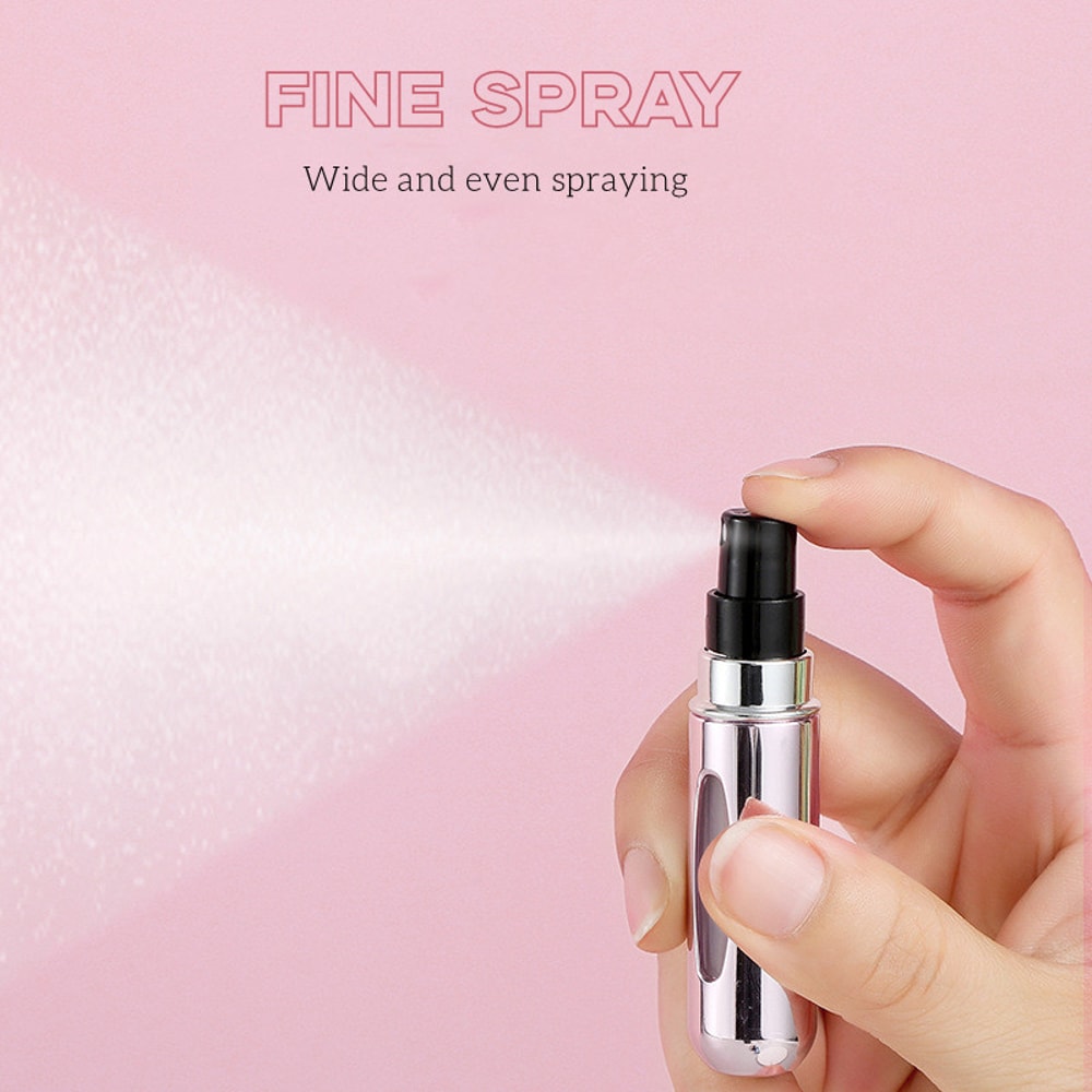 Mini 5ml Refillable Perfume Spray Bottle, Portable Atomizer Scent Pump Cosmetic Container for Travel, Purse, Gift