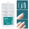 Nailpop Soft Gel X Nail Tips Set, Medium Short Almond & Square Shape, Soak Off Reusable Nails for Easy Nail Extension