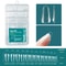 Nailpop Soft Gel X Nail Tips Set, Medium Short Almond & Square Shape, Soak Off Reusable Nails for Easy Nail Extension