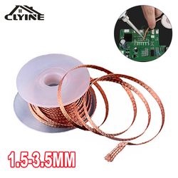 soldering wick desoldering braid tape copper wire flux remover tin lead cord for electronics repair & welding