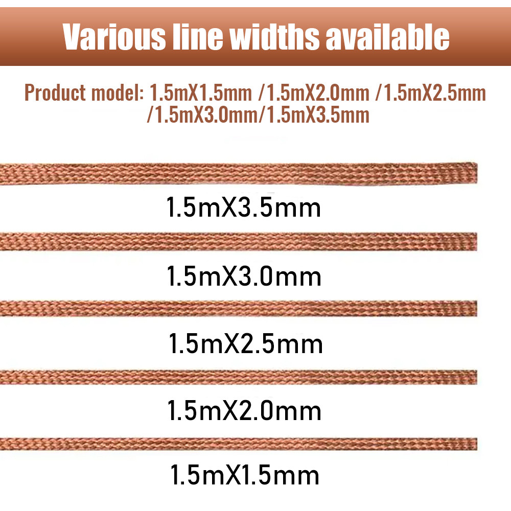 Soldering Wick Desoldering Braid Tape Copper Wire Flux Remover Tin Lead Cord for Electronics Repair & Welding