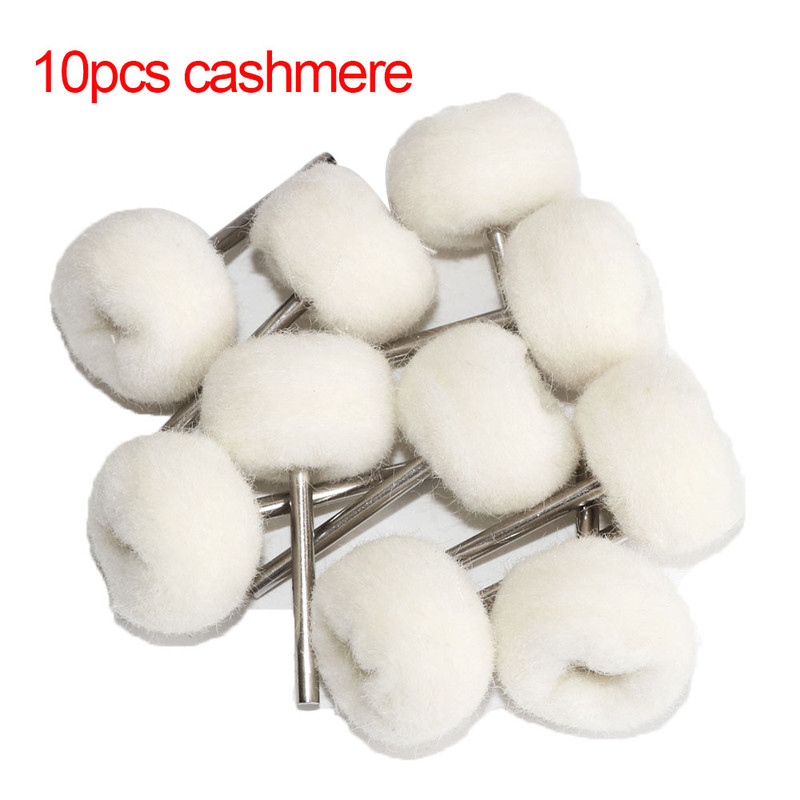 Wool Felt Sanding Grinding Buffing Wheel with Shank, Cotton Polishing Head Brush for Dremel Rotary Drill Tools