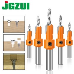 shank hss woodworking milling cutter, ceramic finish cnc carbide tip, teflon coated anti kickback drill bit for counter