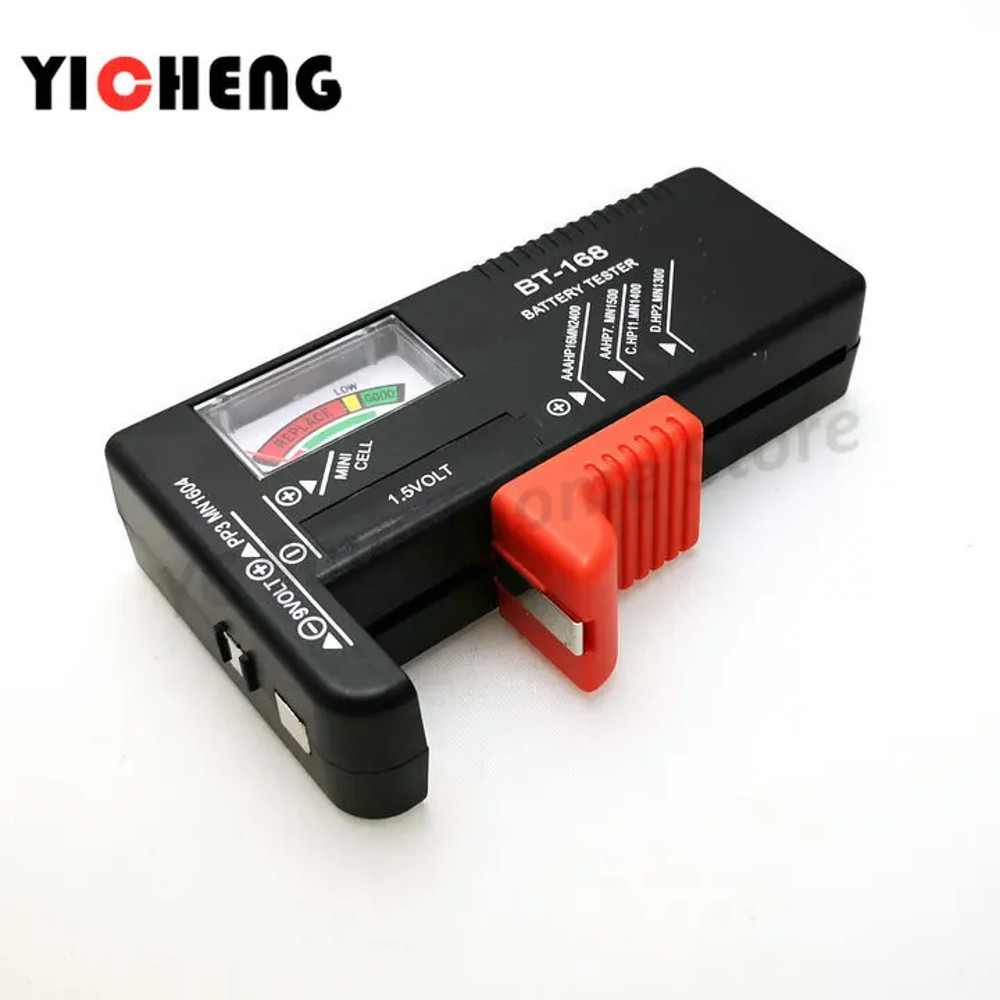 Battery Tester Digital BT-168 Battery Capacity Checker for AA AAA 9V C D Button Cell Batteries with Color Display
