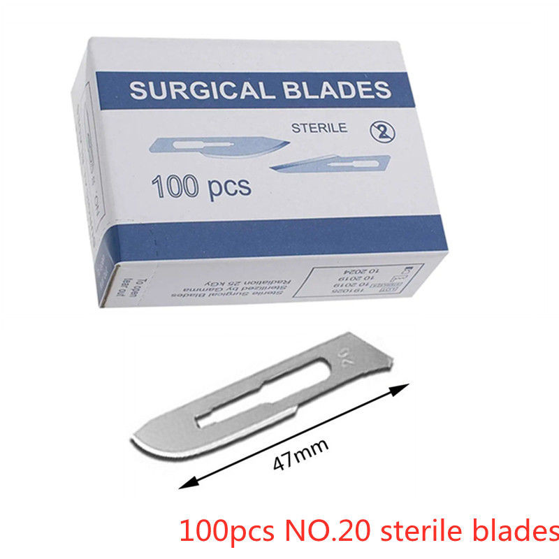 Carbon Steel Surgical Blades for Phone Repair, Carving, Eyebrow Grooming, Animal Care & Scalpel Knife Precision Cutter