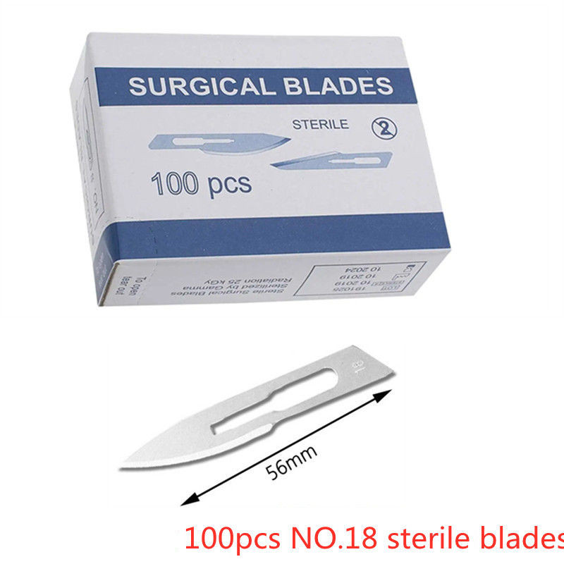 Carbon Steel Surgical Blades for Phone Repair, Carving, Eyebrow Grooming, Animal Care & Scalpel Knife Precision Cutter