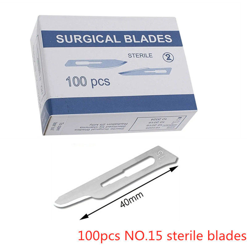 Carbon Steel Surgical Blades for Phone Repair, Carving, Eyebrow Grooming, Animal Care & Scalpel Knife Precision Cutter
