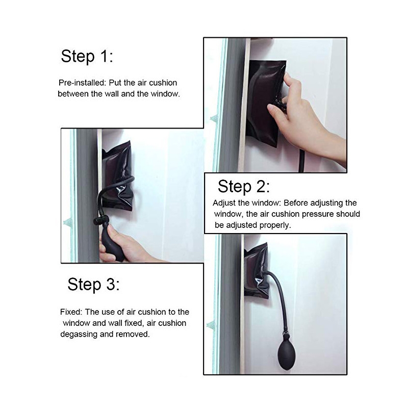 Air Pump Wedge Car Door Opener Kit, Locksmith Tools Set Auto Airbag Entry Tool for Vehicle Window Repair & Access