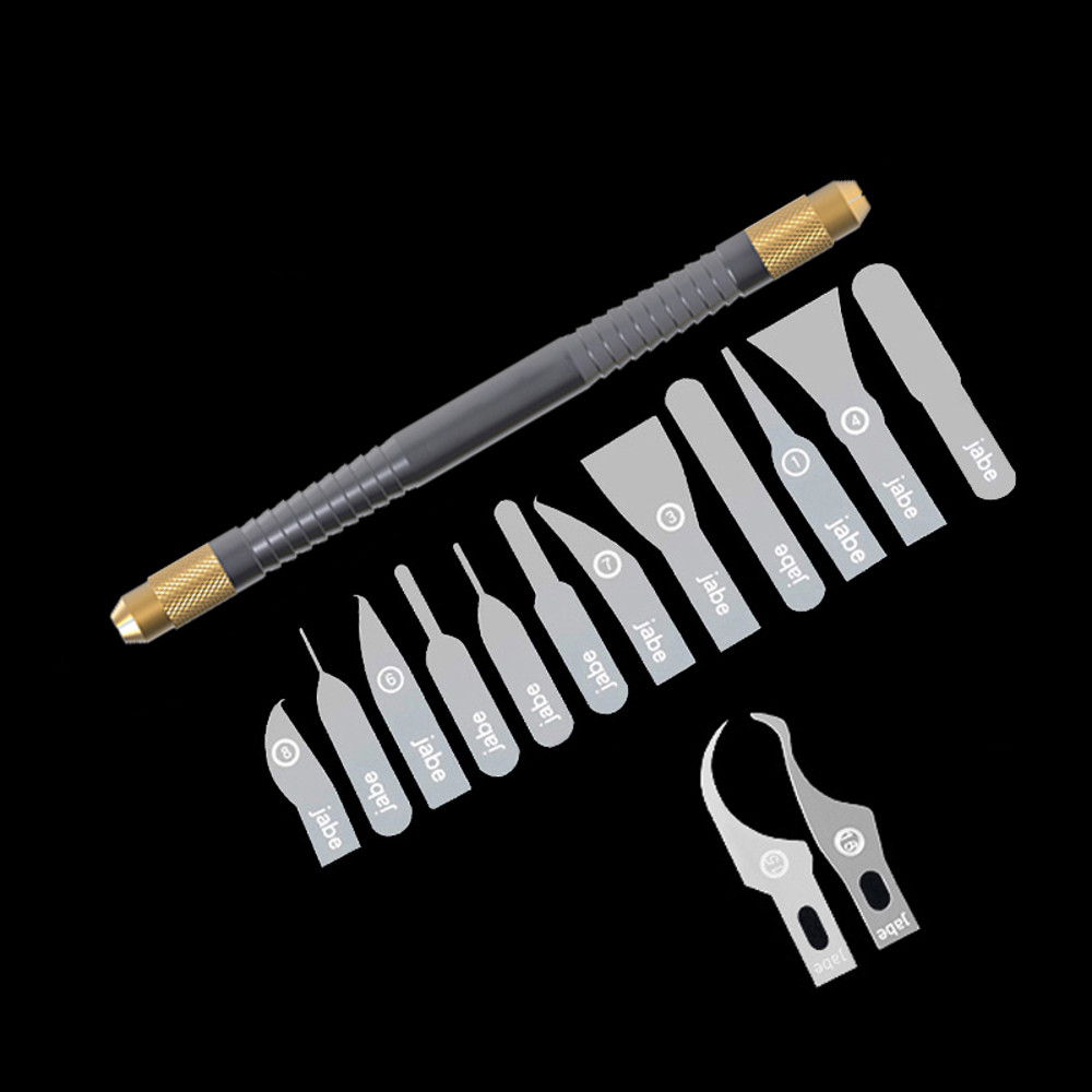 Thin Blade IC Chip Repair Tools Set, CPU & Motherboard Edge Removal Tool for Mobile Phone & Computer Chip Repair