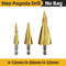 Titanium HSS Step Drill Bit Set for Metal Wood Plastic, Conical Stepped Power Tool Bits Kit