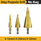 Titanium HSS Step Drill Bit Set for Metal Wood Plastic, Conical Stepped Power Tool Bits Kit
