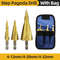 Titanium HSS Step Drill Bit Set for Metal Wood Plastic, Conical Stepped Power Tool Bits Kit