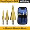 Titanium HSS Step Drill Bit Set for Metal Wood Plastic, Conical Stepped Power Tool Bits Kit