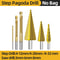 Titanium HSS Step Drill Bit Set for Metal Wood Plastic, Conical Stepped Power Tool Bits Kit
