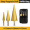 Titanium HSS Step Drill Bit Set for Metal Wood Plastic, Conical Stepped Power Tool Bits Kit