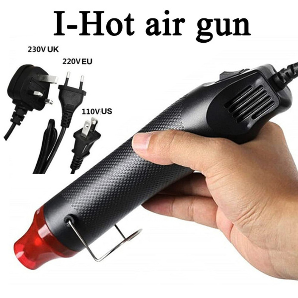 Handheld Mini Heat Gun Hot Air Tool with Heat Shrink Butt, Electrical Embossing Gun for Crafts, PVC Tubing, DIY Shrink