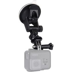 heavy duty suction cup camera car mount with tripod adapter and phone holder for gopro hero & dji osmo action series