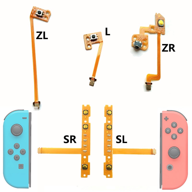Button Ribbon Flex Cable for Nintendo Switch JoyCon, Replacement Part for Left/Right Controller Repair