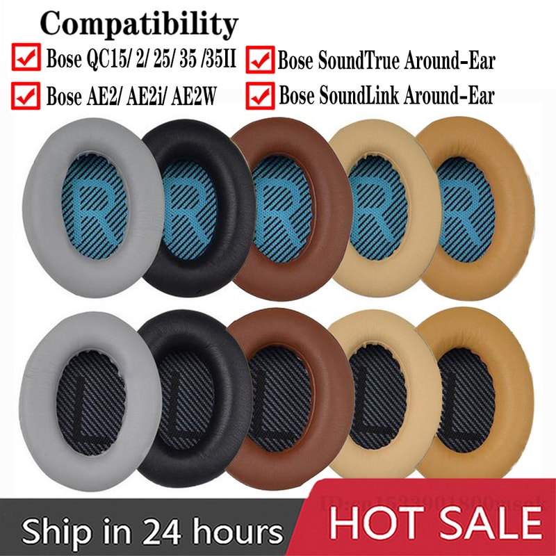 High Protein Leather Replacement Ear Pads For Bose SoundTrue SoundLink Headphones Soft Comfortable 0
