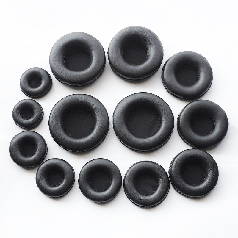 Universal 40mm–110mm Ear Pads For Headphones Covers, Soft Sponge Leather Foam Cushion Replacement Set