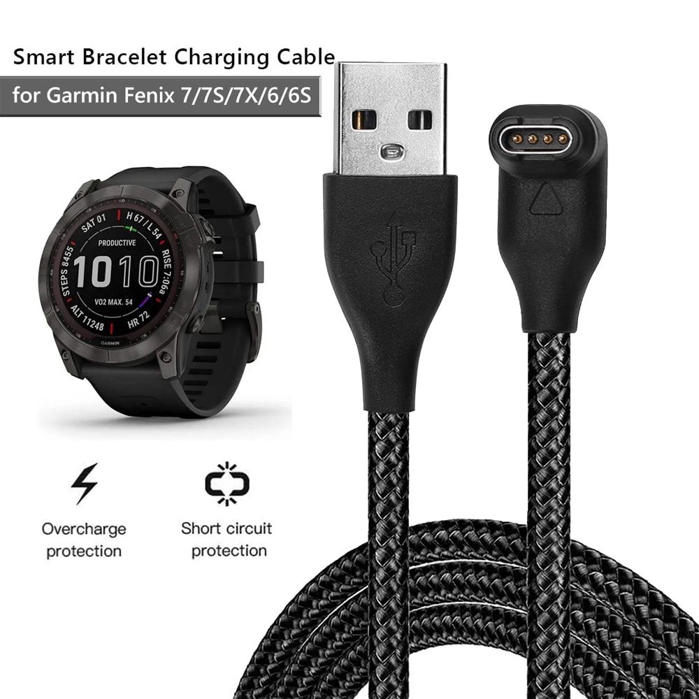 Premium USB Charger Cable for Garmin Fenix, Vivoactive 3, Forerunner 945 Fast Charge & Sync Cord