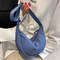 Nylon Crossbody Shoulder Bag for Women, Casual Half Moon Hobos Purse, Tote Chest Bag, Lightweight Travel Shopper Handba