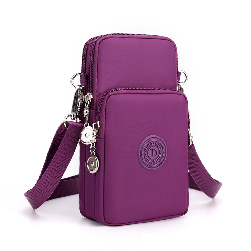 Nylon Cell Phone Bag for Women Small Crossbody Travel Purse, Coin Wallet Shoulder Strap Bag, Lightweight Mobile Phone