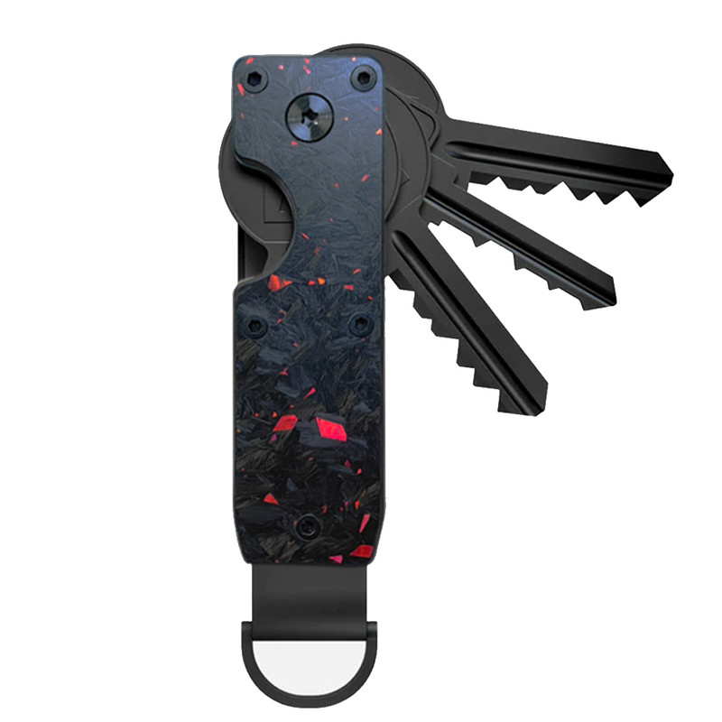 Minimalist Key Organizer Compact Holder, Durable Metal Key Chain Case | Pocket Key Holder for Keychain