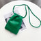 Candy Color Casual Drawstring Crossbody Bag for Women, Mini Bucket Shoulder Purse Wallet for Mobile Phone