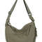 Trendy Soft Cloth Crossbody Bag for Women, Big Solid Color Student Casual Shoulder Hobo Handbag