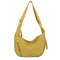 Trendy Soft Cloth Crossbody Bag for Women, Big Solid Color Student Casual Shoulder Hobo Handbag