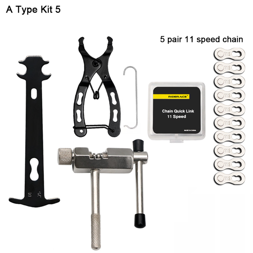 Bike Chain Wear Checker Tool Kit, Speed Repair Set with Chain Link Plier & Magic Buckle Breaker