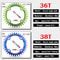 MTB Chainring, Round Narrow Wide Chainwheel, Single Crankset Plate for Mountain Bicycle Upgrade