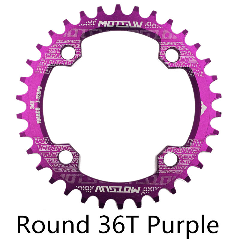 MTB Chainring, Round Narrow Wide Chainwheel, Single Crankset Plate for Mountain Bicycle Upgrade