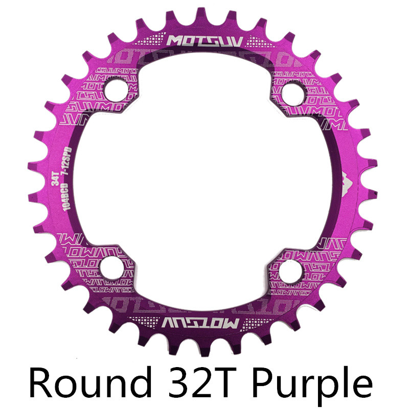 MTB Chainring, Round Narrow Wide Chainwheel, Single Crankset Plate for Mountain Bicycle Upgrade