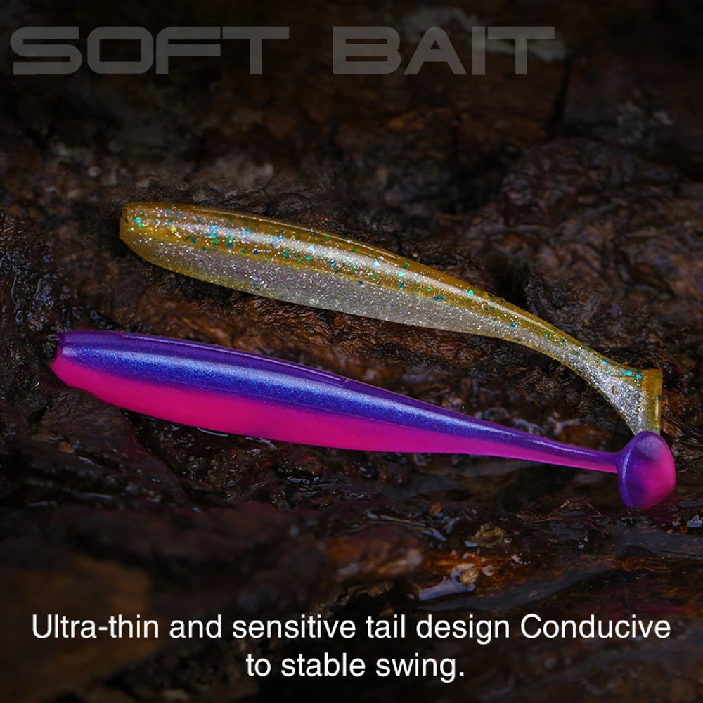 T Tail Worm Baits Easy Shiner Artificial Fishing Lures OdorEnhanced Bass Wobblers Swimbaits For Fre 3