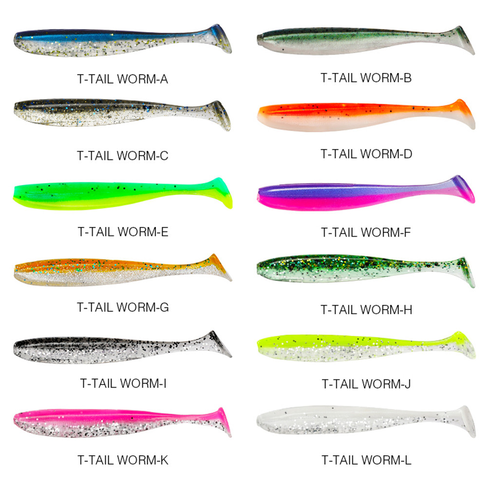 T Tail Worm Baits Easy Shiner Artificial Fishing Lures OdorEnhanced Bass Wobblers Swimbaits For Fre 4