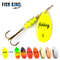 FISH KING Rotating Spinner Spoon Lures Metal Fishing Lure With Treble Hooks For Pike  Freshwater Pr 0