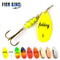 FISH KING Rotating Spinner Spoon Lures Metal Fishing Lure With Treble Hooks For Pike Freshwater Pr 0