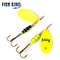 FISH KING Rotating Spinner Spoon Lures Metal Fishing Lure With Treble Hooks For Pike  Freshwater Pr 3
