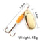 FISH KING Rotating Spinner Spoon Lures Metal Fishing Lure With Treble Hooks For Pike Freshwater Pr 23