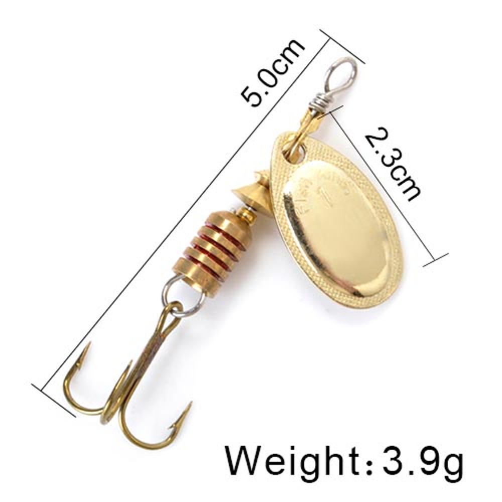 FISH KING Rotating Spinner Spoon Lures Metal Fishing Lure With Treble Hooks For Pike  Freshwater Pr 26