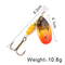 FISH KING Rotating Spinner Spoon Lures Metal Fishing Lure With Treble Hooks For Pike Freshwater Pr 31