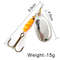 FISH KING Rotating Spinner Spoon Lures Metal Fishing Lure With Treble Hooks For Pike  Freshwater Pr 38