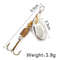 FISH KING Rotating Spinner Spoon Lures Metal Fishing Lure With Treble Hooks For Pike  Freshwater Pr 40