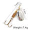 FISH KING Rotating Spinner Spoon Lures Metal Fishing Lure With Treble Hooks For Pike  Freshwater Pr 42
