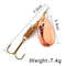 FISH KING Rotating Spinner Spoon Lures Metal Fishing Lure With Treble Hooks For Pike  Freshwater Pr 44