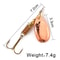 FISH KING Rotating Spinner Spoon Lures Metal Fishing Lure With Treble Hooks For Pike Freshwater Pr 44